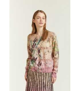  Maglia Rigata con stampa Botanica double use