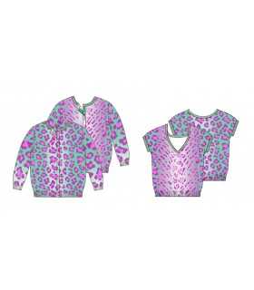  Jacket with 3/4 sleeves and Animalier print double use