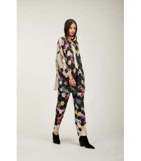  Oversize jacket with Esagoni print