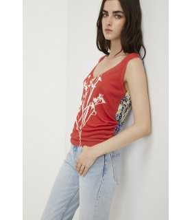  Top di maglia con stampa Graphic Double use