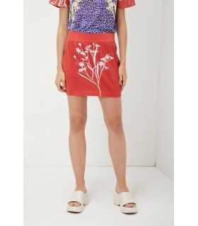  Short knitted skirt with double use Graphic print