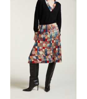 Pleated skirt with Mosaic print