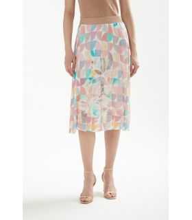 Pointelle skirt with Art print double use