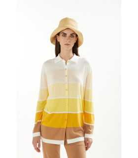 Striped Shirt with long degradè sleeves