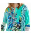 Jacket with 3/4 sleeves and Plants e Pois print double use