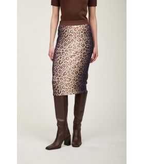 Skirt with Animalier print double use