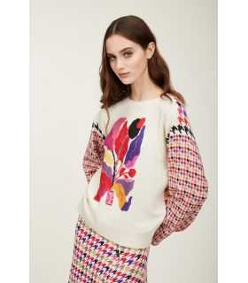 Maglia girocollo oversize con stampa Pop