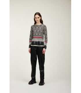 Crewneck sweater Batik print double use